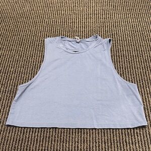 Sky Blue Sleeveless Women's Muscle Tee